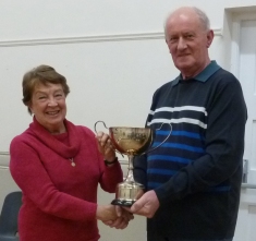 Rosemary Everett receives the Joan Ford trophy