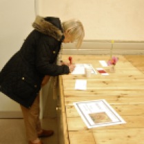 Liz busy judging Section K
